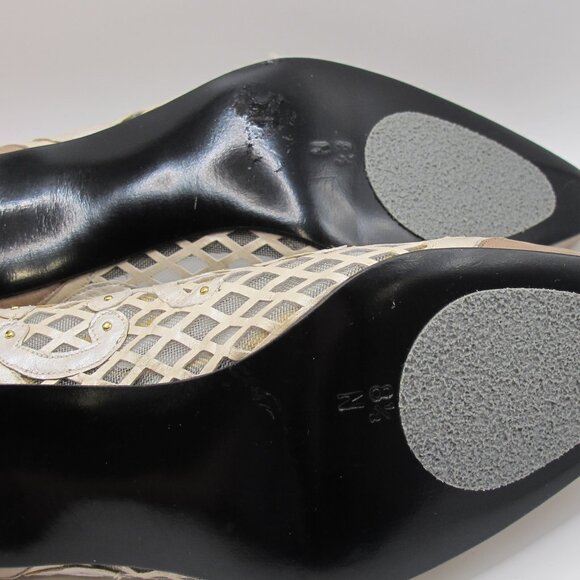 Magaret Jerrold brown and bone cut-work leather heels - 8.5N - Picture 9 of 15
